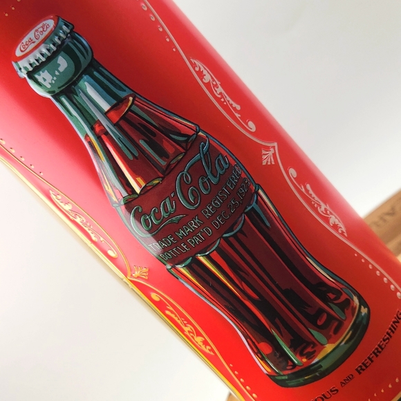 Coca-Cola metal Retro Style Holiday Straw Vault - Picture 12 of 13